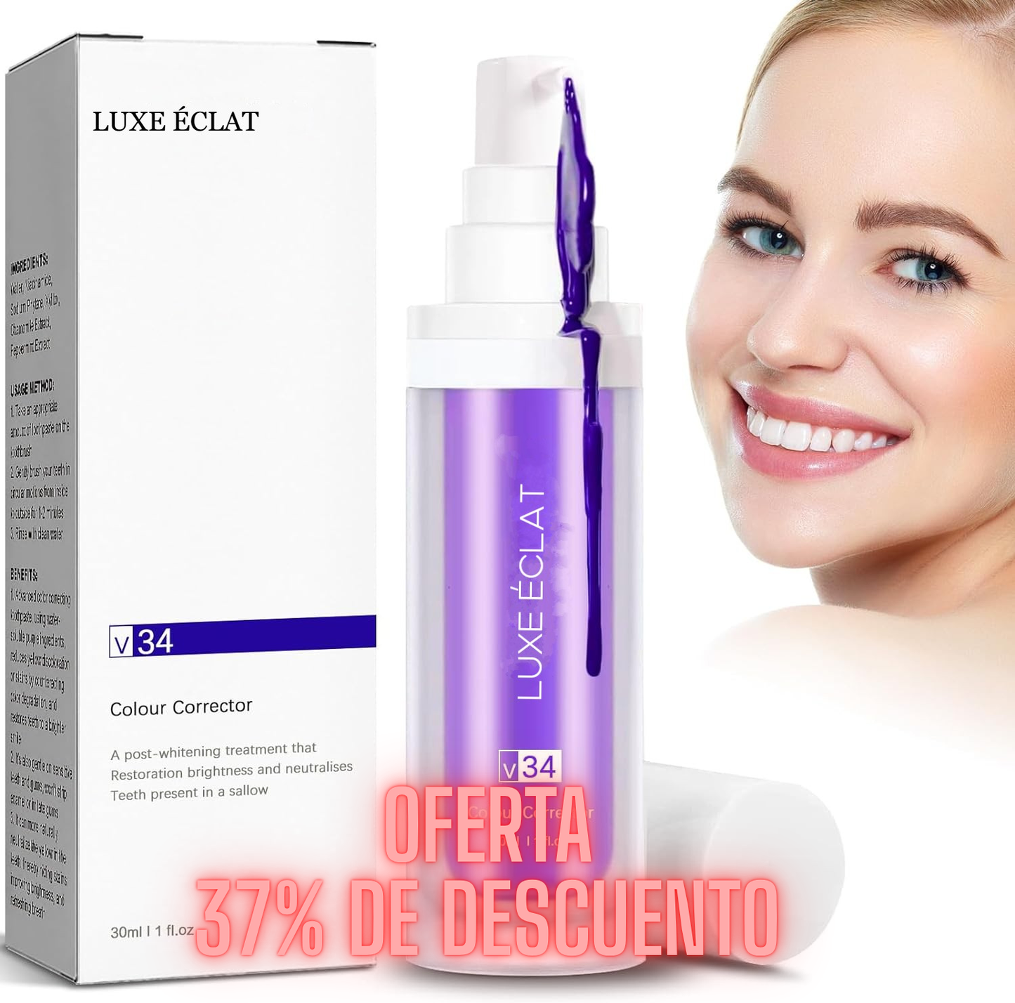 Sonrisa Brillante en Menos de 7 Días-Blanqueador Luxe Éclat